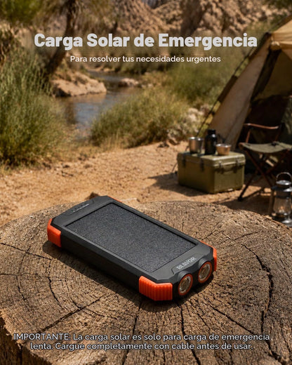 Cargador Solar I Cargador, Linterna y Brújula