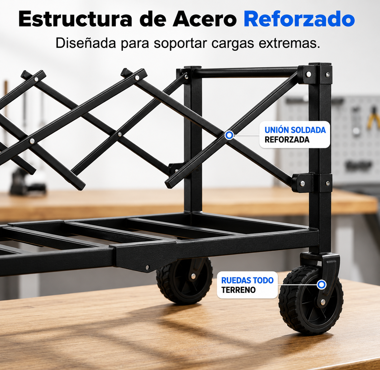 Carrito Plegable con Ruedas