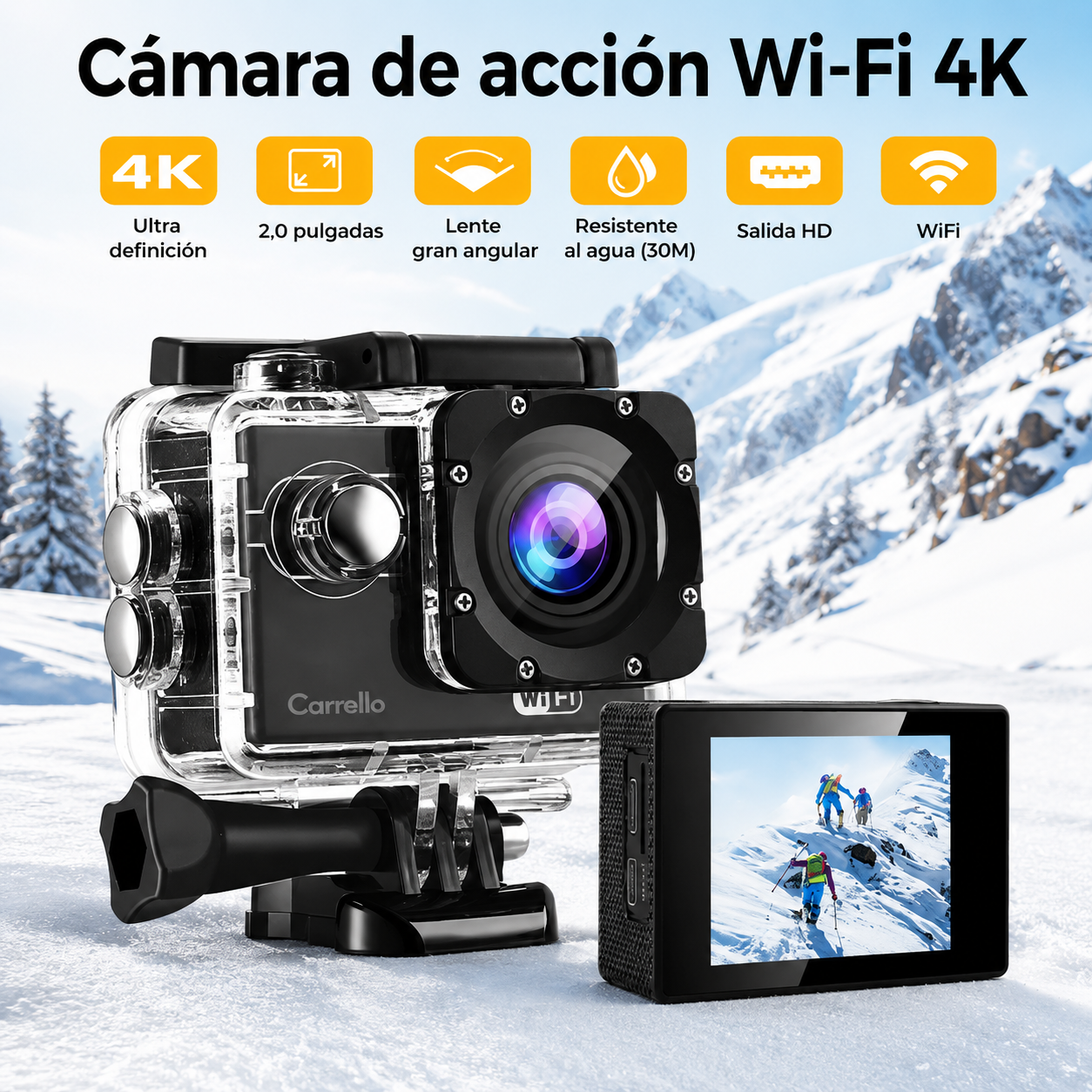 Cámara Deportiva Go Pro 4k